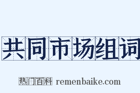 共同市场组词是什么意思的图片